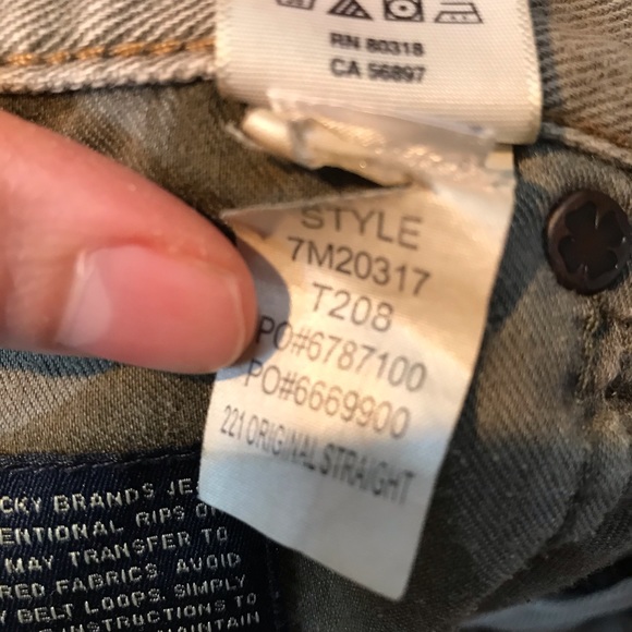 Lucky Brand Beige Brown Grey Jeans Men’s 36 X 32 - Picture 6 of 7